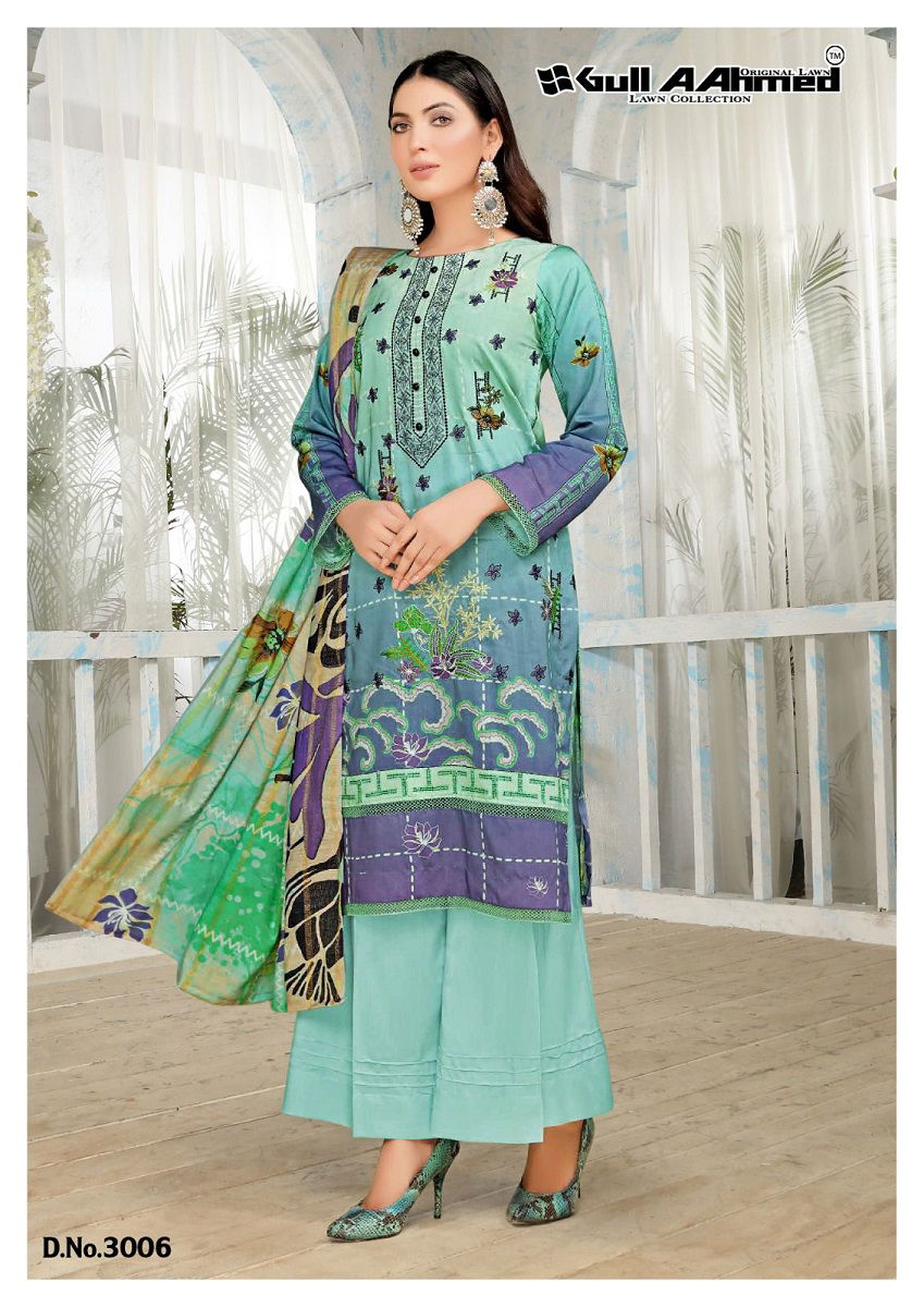 Gull A Ahmed Minhal Vol 3 Karachi Cotton Dress Material Catalog
